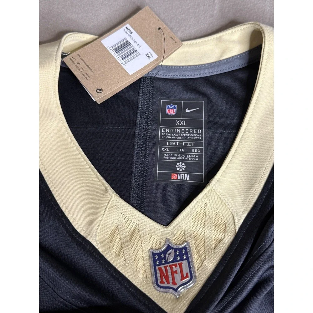 Nike New Orleans Saints Derek Carr 4 NFL Jersey Mens XXL Black 31NM-NSLH-7WF-010